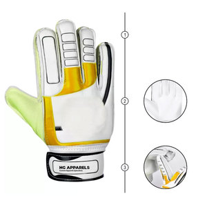 Nouvelles gants de gardien de but en cuir de haute qualité à prix abordable pour hommes, légers et avec sangle de poignet réglable - Product Image 5