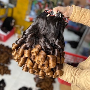 Paquets d'extension de cheveux à texture rebondissante pour faire des perruques par vous-même à partir de 100% cheveux humains vietnamiens - Product Image 4