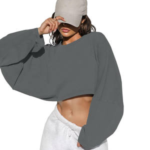 Nouvel Arrivage Sweat-shirt Tricoté à Manches Longues pour Femme, Imprimé par Transfert Thermique, Crop Top Décontracté à Capuche Sexy - Product Image 6