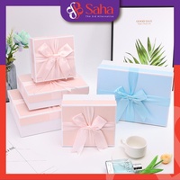 Boîtes cadeaux rigides en carton biodégradable de luxe avec logo personnalisé, couleurs pastel, revêtement UV, laminage mat, options d'embossage, ISO9001