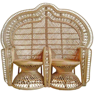 Nalendra Twin Peacock Rattan <b>Chair</b> Natural Brown Modern Design for Hotel Apartment Outdoor <b>Dining</b> Living <b>Room</b>-Factory Wholesale - Product Image 1