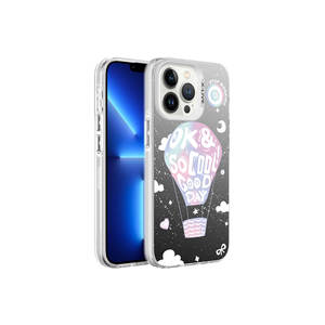 Coque de protection Premium motif ballon pour iPhone 13 Pro 14 Pro 7 Plus XR - Étui rigide en plastique à motifs argentés - Product Image 1