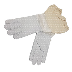 Guantes de apicultura antialérgicos de Cuero 100% algodón, guantes de protección contra picaduras de abeja UNISEX, guantes ventilados de manga larga, equipo - Product Image 6