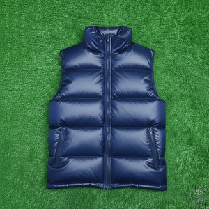 Veste d'hiver pour hommes en gros, gilet matelassé en coton léger personnalisé, veste sans manches à capuche, col de haute qualité, OEM et ODM - Product Image 6