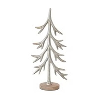 Ornement d'arbre de Noël de conception haut de gamme avec base en bois, arbre de Noël de table vintage, sculpture d'arbre de Noël