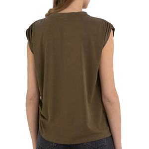 Camisetas de manga corta con cuello redondo para damas jóvenes Ropa de punto de diseño personalizado OEM de buena calidad para mujeres de Bangladesh - Product Image 3