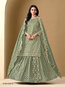 Diseñador bordado Premium Art Silk Lehenga Style Salwar Kameez Mujeres Hermosa boda Invitada Ropa tradicional india - Product Image 2
