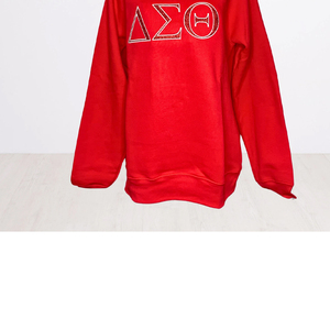 Sigma Theta fraternité broderie hommes sweat à col rond personnalisé Chenille broderie grande taille col rond tricoté - Product Image 4