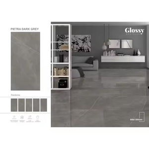 Azulejos de losa de porcelana mate antideslizante de aspecto de mármol de lujo de alta calidad 60x120 pisos interiores de baño brillantes modernos - Product Image 6