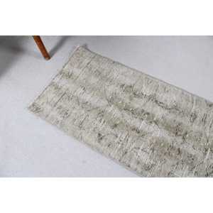 พรมวินเทจ พรมขนาดเล็ก 1.6x3.9 ฟุต พรมลายดอกไม้สีเทา - Product Image 2