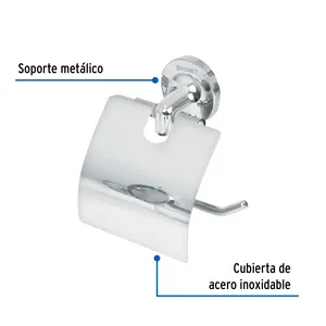 Moderna copertura in acciaio inox porta carta igienica scatola di 6 Foset Aqua porta fazzoletti quadrati per uso domestico o alberghiero - Product Image 2