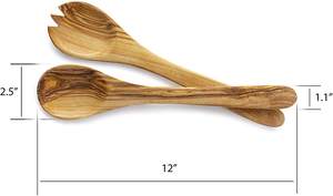 <b>Wooden</b> Large <b>Spoon</b> <b>Set</b> Table Serving <b>Wooden</b> Cutlery <b>Set</b> for Home Hotel Restaurant Manufacturer by India - Product Image 5