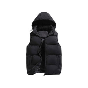 Gilet sans manches imperméable avec col montant et fermeture éclair Vestes pour hommes Veste matelassée pour hommes - Product Image 1