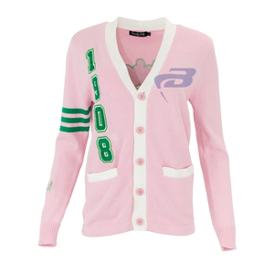 Alpha | Kapa | Alpha Sorority <b>Cardigan</b> Sweater Greek Letters Winter Print Front Logo for AKA Sorority Customized Design - Product Image 1