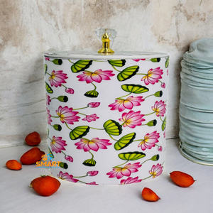 Iron Printed Straight <b>Box</b>/Jar with Diamond Lid Stylish <b>Storage</b> Solution for Gifting and <b>Decoration</b> - Product Image 2