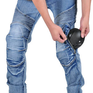 Jeans de moto pour homme en denim bleu, protection CE, ignifuge, respirant, séchage rapide, sécurité et confort améliorés - Product Image 2