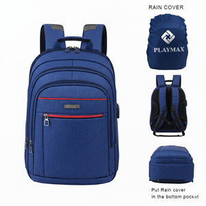 Sac à dos pour ordinateur Oxford avec USB et fonctions antivol, léger et portable, sac de voyage - Product Image 5