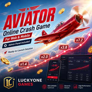 แพลตฟอร์มเกม Luckyone Games Aviator ซอฟต์แวร์ความบันเทิงบนมือถือ ควบคุมด้วยระบบสัมผัส หน้าจอสว่างสดใส ดีไซน์ทันสมัย ติดตั้งง่าย รองรับธุรกิจ B2B - Product Image 1