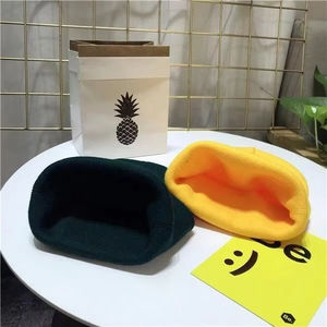 Últimos gorros de moda logotipo bordado personalizado Color sólido cálido invierno Beanie mujer de punto invierno Beanie sombrero para adultos - Product Image 3