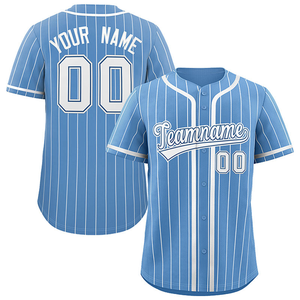 Camiseta de Béisbol Personalizada con Rayas, Uniforme de Equipo Masculino, Nombre y Número Personalizados, Camisa de Softbol con Botones - Product Image 4