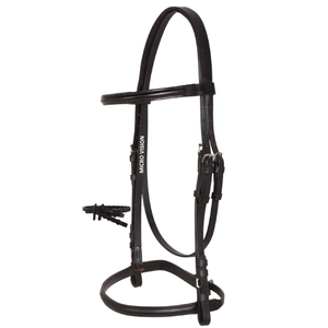 <b>Top</b> Notch Craftmanship Black Brown Raised Eventing Leather Horse English Bridle Stitched, Adjustable Dressage Horse Bridle - Product Image 1