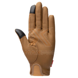 Gants d'équitation d'hiver écologiques sur mesure, haute performance, cuir/spandex, antidérapants, sangle de poignet réglable, unisexe - Product Image 3