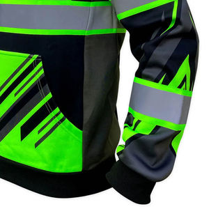 Veste de sécurité imperméable surdimensionnée pour homme, 100% polyester, personnalisable avec logo, vêtements de travail imperméables - Product Image 4