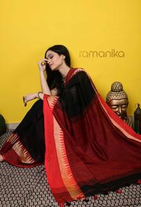 Sari Moderno Khadi con Blusa para Fiesta - Product Image 6