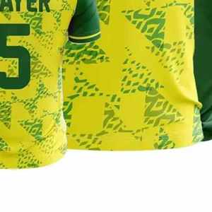 Servicio OEM, Conjunto de Uniforme de Cricket, Impresión por Transferencia de Calor de Alta Calidad, Etiqueta Personalizada, Ropa Deportiva Transpirable de Talla Grande, Paquistaní - Product Image 4