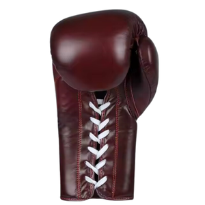 Gants de boxe professionnels à lacets en cuir, nouveaux et très vendus, poignées personnalisées, 14 oz, 16 oz, rouge, à lacets, pour adultes - Product Image 3