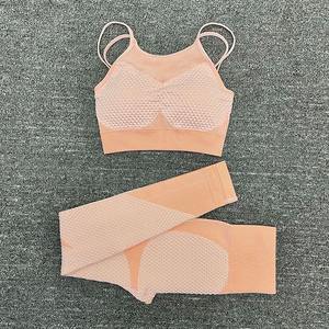 Simple Fitness Jumpsuits Women Workout Sportswear Gym Clothing Fitness Sport Bra Crop Top High Waist <b>Leggings</b> Sports Suits - Product Image 6