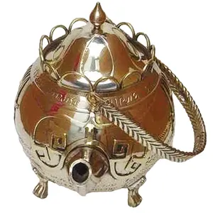 Buy Vintage Brass Tea Pot, Made for the MOVIE " THE BRASS TEAPOT " Metal Traditional Tea Pot For Gift Decoration Use