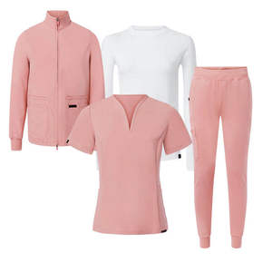 Blouse de travail pour femmes, tissu extensible moderne, uniforme médical, confortable, léger, durable, vêtements de laboratoire, logo personnalisé OEM - Product Image 6