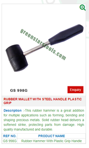 Herramientas de joyería GS 998G, mazo de goma con mango de acero y agarre de plástico para martillar joyas - Product Image 2