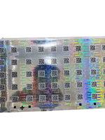 Etiqueta Ovalada Holográfica Plateada Personalizable con Código QR, Resistente al Agua, Anti-Falsificación, Película PET a Prueba de Manipulación, Etiqueta de Marca