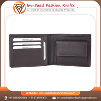 Dompet Kulit Asli Pria Lipat Pendek Tempat Kartu Multi-Fungsi Desain Minimalis Penyimpanan Kartu