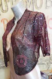 เสื้อคลุมประดับด้วยลูกปัดเลื่อมภาพเงาที่สวยงามตรงคอแบบรัดสำหรับงานเทศกาลสำหรับคลับในโอกาสต่างๆ - Product Image 2