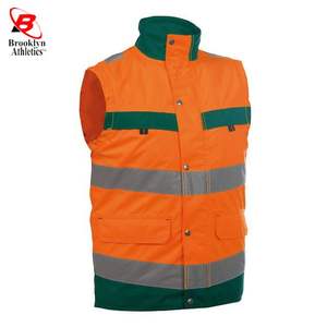 Chaqueta acolchada de alta visibilidad personalizada al por mayor, calentador de cuerpo de poliéster para hombre, ropa de seguridad con función a prueba de agua, logotipo personalizado - Product Image 4