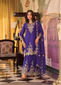 New Heavy Rayon Chinon Embroidery Work Formal Party Women's Quick Dry <b>Kurti</b> - Product Image 5