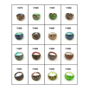 Cuentas de cristal multicolor con destellos dorados de calidad superior para hacer pulseras, cuentas de anillo de aspecto atractivo para la fabricación de joyas - Product Image 1