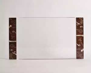 Plateau artisanal en bois incrusté de nacre avec design personnalisé pour le ramadan, l'Aïd et la présentation de cadeaux de mariage - Product Image 6