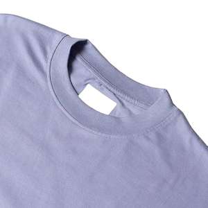 เสื้อยืดคอกลมโอเวอร์ไซส์ผู้ชาย ผ้าเจอร์ซีย์ทอคุณภาพสูง 100% ผ้าฝ้าย พิมพ์โลโก้ตามสั่ง ลายเรียบ แห้งเร็ว - Product Image 5