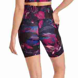 Shorts cyclistes personnalisés pour femmes, taille mi-haute, respirants, séchage rapide, extensibles, 100 % coton molletonné, imperméables, pour sports d'été - Product Image 4