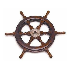 Wooden <b>Ship</b> <b>Wheel</b> Handmade Nautical Antique Design Indian Handicraft Wholesale Item Wall Decoration <b>Ship</b> Steering Brass Inlay - Product Image 4