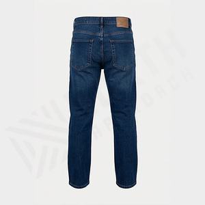Slim Fit Breathable Mid <b>Rise</b> <b>Men</b> Denim <b>Jeans</b> Straight Leg Trousers With Decorative Hole Wholesale Customized Color Custom Design - Product Image 2