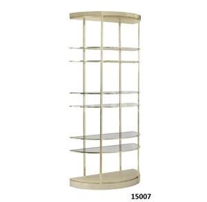 <b>Tall</b> <b>Shelving</b> <b>Unit</b> with Adjustable Recycled Wood Shelves Storage Display for Home Living Room Decor - Product Image 5