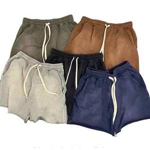 Pantalones cortos para hombre, pantalones cortos lavados al sol, ropa de calle pesada, pantalones cortos lavados con ácido desgastados Vintage para hombre - Product Image 6