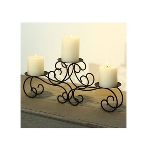 hot sale vintage style hanging black finished basket iron wire round basket <b>candle</b> <b>holder</b> for home decoration - Product Image 4