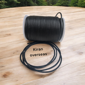 Cordones redondos de cuero de tamaño 2 mm color negro para hacer joyas de cuero hechas de cuero genuino de alta calidad - Product Image 2