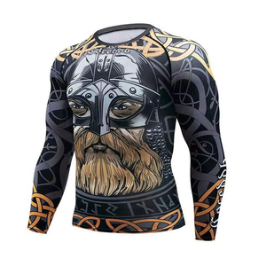 Boxing Clothing China Manufacturer Sublimated Bjj Jiujitsu MMA Rash Guard Custom Rash Guards Sportswear - Product Image 5